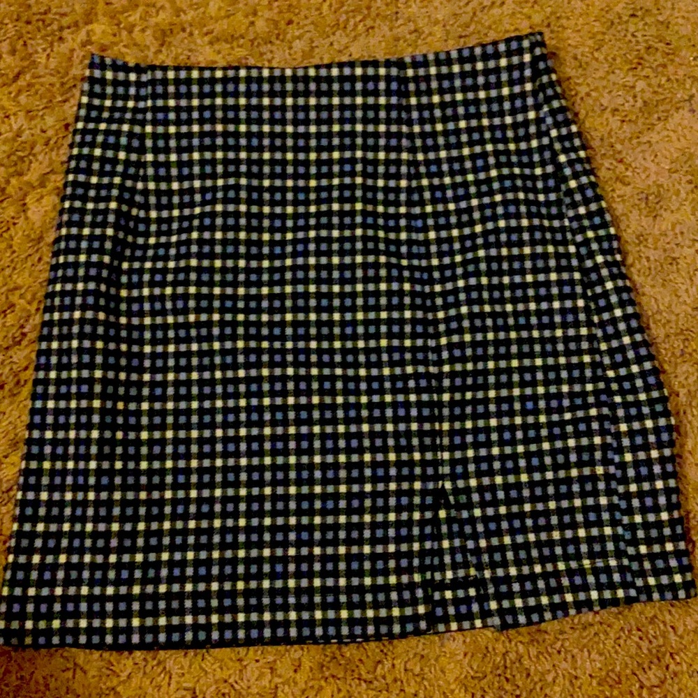 Plaid pencil skirt